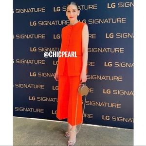 Zara orange knit vest top